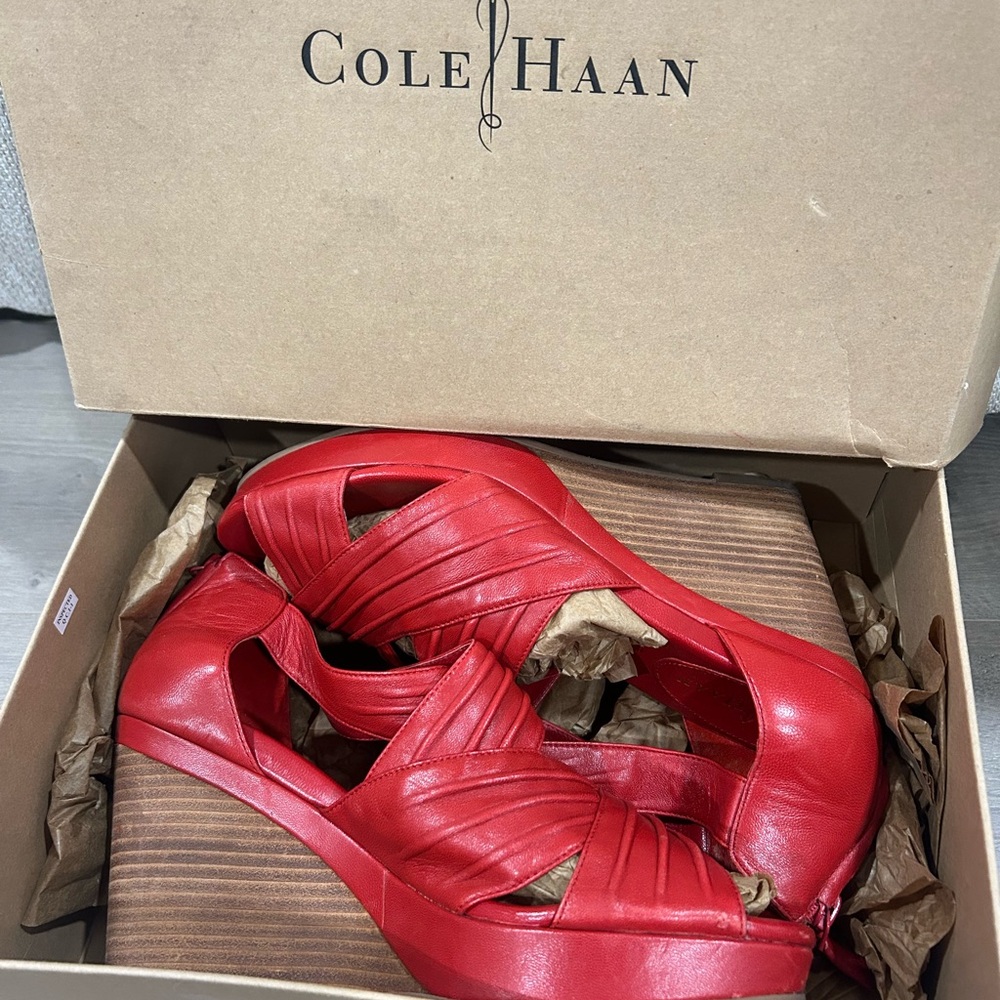 Cole Haan Red Wedges